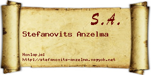 Stefanovits Anzelma névjegykártya